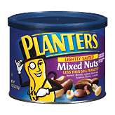 Planters  lightly salted mixed nuts; peanuts, almonds, cashew, brazil, hazel & pecans Full-Size Picture